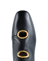Bottes en cuir ornées noires Valentino