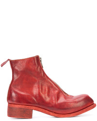 Bottes en cuir rouges Guidi