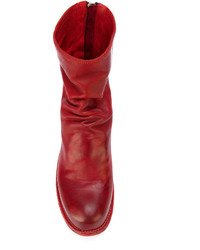 Bottes en cuir rouges Officine Creative