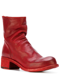 Bottes en cuir rouges Officine Creative