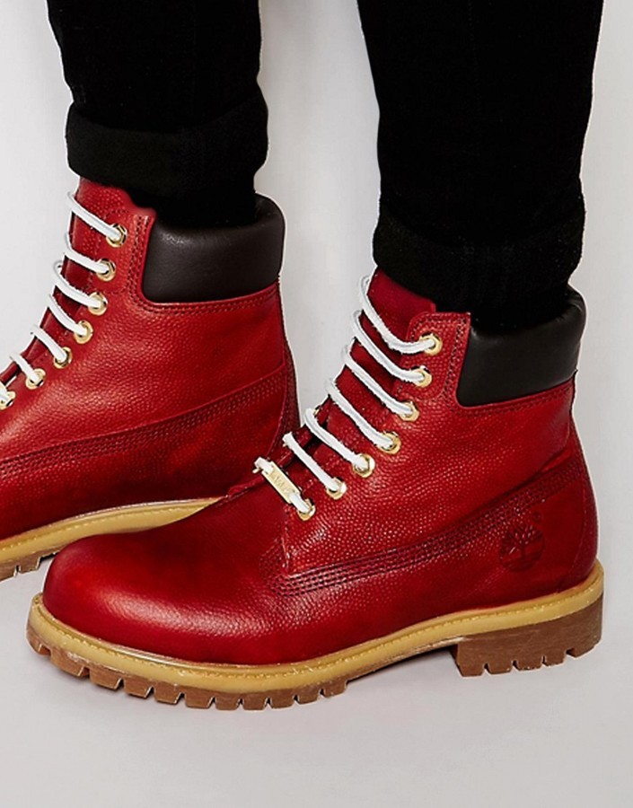 Красный туфли мужской. Timberland Red Leather. Timberland 6 inch Leather. Timberland 6 inch Premium Boot Red. Мужские ботинки Timberland с красным.