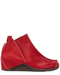 Bottes en cuir rouges Trippen