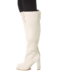 Bottes en daim beiges Alexa Wagner