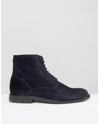 Bottes en daim bleu marine Boss Orange