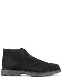 Bottes en daim bleu marine Hogan