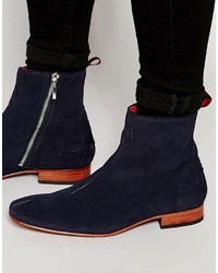 Bottes en daim bleu marine Jeffery West