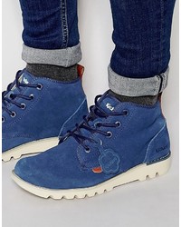 Bottes en daim bleues