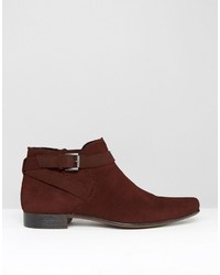 Bottes en daim bordeaux Asos