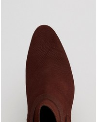 Bottes en daim bordeaux Asos