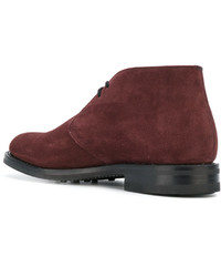 Bottes en daim bordeaux Church's