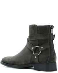 Bottes en daim gris foncé Dolce & Gabbana