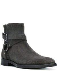 Bottes en daim gris foncé Dolce & Gabbana