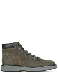 Bottes en daim gris foncé Hogan