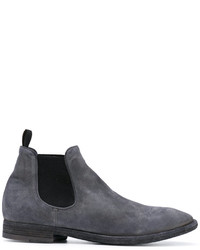 Bottes en daim gris foncé Officine Creative