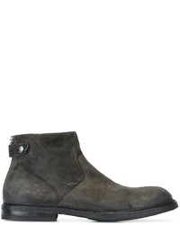 Bottes en daim gris foncé Pantanetti