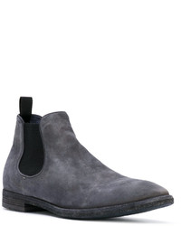 Bottes en daim gris foncé Officine Creative