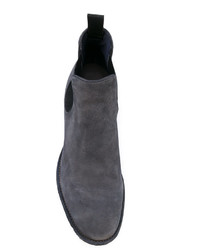 Bottes en daim gris foncé Officine Creative