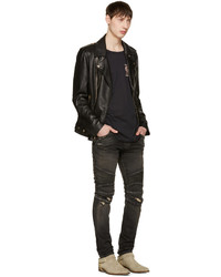 Bottes en daim marron clair Balmain