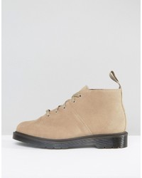 Bottes en daim marron clair Dr. Martens