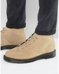 Bottes en daim marron clair Dr. Martens