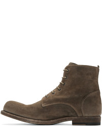 Bottes en daim marron foncé Officine Creative