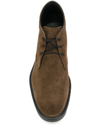 Bottes en daim marron foncé Hogan