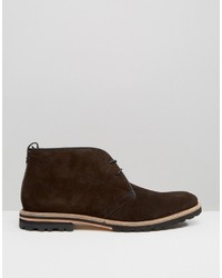 Bottes en daim marron foncé Ted Baker