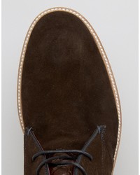 Bottes en daim marron foncé Ted Baker