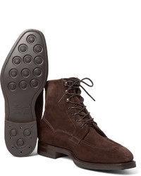 Bottes en daim marron foncé Edward Green