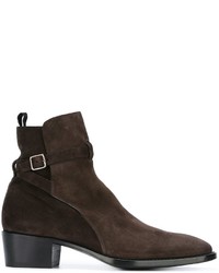 Bottes en daim marron foncé Raparo