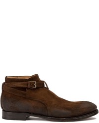 Bottes en daim marron foncé Silvano Sassetti