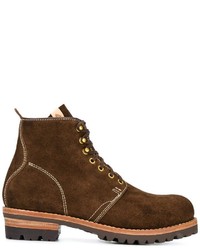 Bottes en daim marron foncé VISVIM