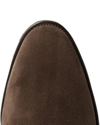 Bottes en daim marron John Lobb