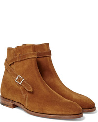 Bottes en daim marron John Lobb