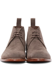 Bottes en daim marron Grenson