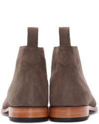 Bottes en daim marron Grenson