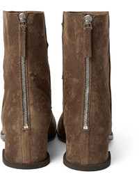 Bottes en daim marron Givenchy