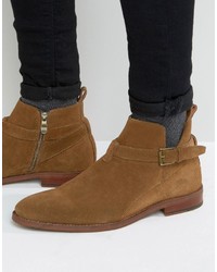 Bottes en daim marron Dune