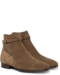 Bottes en daim marron Tom Ford