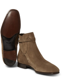 Bottes en daim marron Tom Ford