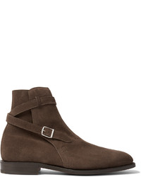 Bottes en daim marron John Lobb