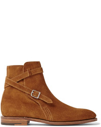 Bottes en daim marron John Lobb