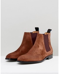 Bottes en daim marron Paul Smith