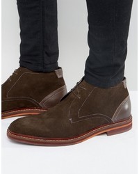 Bottes en daim marron Ted Baker