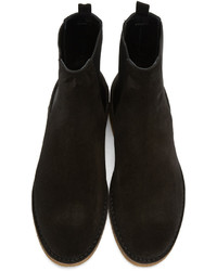 Bottes en daim noires Saint Laurent