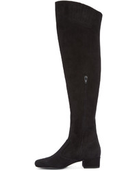 Bottes en daim noires Saint Laurent