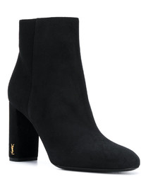 Bottes en daim noires Saint Laurent