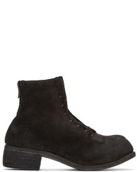 Bottes en daim noires Guidi