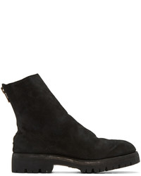 Bottes en daim noires Guidi