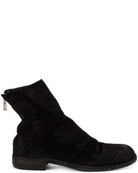 Bottes en daim noires Guidi